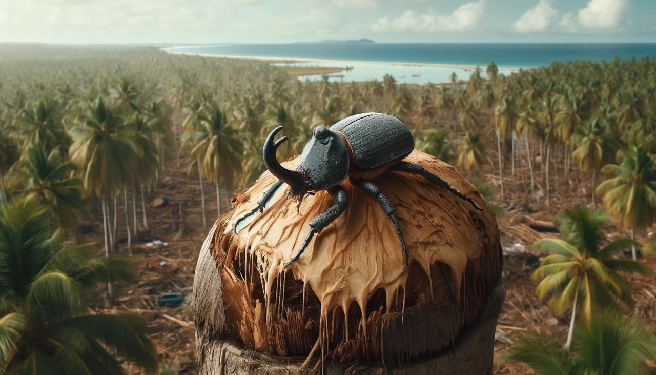 Read more about the article Battle for the Palms: Vanuatu’s Crusade Against the Coconut Rhinoceros Beetle Menace
